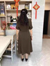 俞兆林（YUZHAOLIN）媽媽夏裝高貴氣質(zhì)連衣裙中年女時(shí)尚拼色裙子中老年女裝系帶長裙子 FSN3783 紅色 XL （建議90-110斤） 曬單實(shí)拍圖