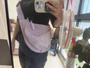 酷達妮大容量餃子包女2025新款輕便寬帶斜挎包尼龍帆布通勤包運動騎行包 紫色 小號 曬單實拍圖
