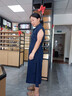 羅蒙品牌連衣裙2025夏季新款法式設計收腰遮肚顯瘦時(shí)尚名媛氣質(zhì)簡(jiǎn)約 藏青色 L 110-120 曬單實(shí)拍圖