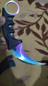 健威神蝴蝶甩手刀鈦合金csgo折疊刀新手練習甩手動(dòng)漫手辦玩具未開(kāi)刃 炫彩色爪刀(+刀鞘) 曬單實(shí)拍圖