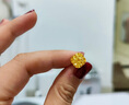 周六福  黃金耳釘女足金爆閃方糖耳飾送女友禮物 計(jì)價(jià) 2.11g 曬單實(shí)拍圖