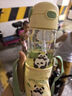 膳魔師（THERMOS）兒童水杯tritan吸管杯學(xué)生開學(xué)必備小熊貓塑料水壺420ml紫 曬單實(shí)拍圖