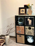 慕加北歐實(shí)木黑色八格柜一體靠墻收納矮書(shū)柜客廳家用書(shū)架卡萊克格子柜 生態(tài)板4格丨中古黑75*30*75CM 曬單實(shí)拍圖