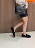 MANTENER GRAN一腳蹬樂(lè)福鞋女2025春季新款復(fù)古金幣鞋英倫風(fēng)單鞋 MG女鞋 黑色 38 曬單實(shí)拍圖