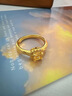 中國黃金（CHINA GOLD）黃金戒指小方糖托帕石足金素圈指環(huán)送媽媽女友七夕情人節(jié)禮物 精選禮盒【勿單拍】 曬單實拍圖
