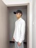康博長袖襯衫男士春夏季新款襯衣商務(wù)休閑職業(yè)正裝襯衫衣服 白色 41 曬單實(shí)拍圖