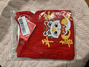 PURCOTTON全棉時(shí)代新生嬰兒衣服夏季薄款滿月寶寶百天衣服百歲日宴周歲紅色 夏季短袖平安喜樂(lè) 帽子+薄襪子 66cm 11-14斤可穿 曬單實(shí)拍圖