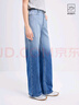 Navigare意大利小帆船女士牛仔褲春秋季通勤漸變牛仔長(cháng)褲休閑直筒褲 普魯士藍 M 曬單實(shí)拍圖