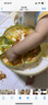 英氏（YEEHOO）兒童分格餐盤寶寶硅膠餐具嬰幼兒摔防燙吸盤吃飯輔食碗 若苗白 曬單實拍圖