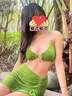 妙奕嘉比基尼泳衣女分體性感純欲女士游泳衣溫泉成人泳裝裙式高級(jí)感海邊 綠野仙蹤性感泳衣三件套 均碼【建議120斤以內(nèi)，小胸】 曬單實(shí)拍圖