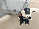 蜀黍家警察小熊卡通鑰匙扣毛絨公仔書包掛件警官小熊掛飾節(jié)日禮品 毛絨鑰匙扣-小白特警款 曬單實(shí)拍圖