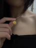 縱歐鹿黃金牡丹花吊墜金包銀999花朵掛墜鎖骨鏈項(xiàng)鏈送女友生日禮物520 牡丹花吊墜+送K金項(xiàng)鏈 曬單實(shí)拍圖