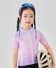 優(yōu)優(yōu)1點（Yoyo one）童裝女童騎行套裝夏季兒童薄款速干衣女孩短褲運動訓練服 23047漸變紫速干短袖 160 160cm 曬單實拍圖