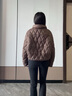 波司登（BOSIDENG）2025新款輕薄羽絨服女短款90絨立領(lǐng)菱格寬松時(shí)尚外套B250135326 【店長(zhǎng)推薦】砂礫棕|7B51 S 160/84A 體重約110-125斤 曬單實(shí)拍圖