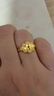 周六福（ZLF）  黃金戒指女活口足金999心心相印女戒 計價(jià) 12號-3.46g 曬單實(shí)拍圖
