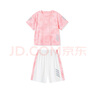ASK JUNIOR女童套裝夏兒童短袖t恤短褲快干運動(dòng)跑步兩件套 粉色 150 曬單實(shí)拍圖