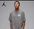 Jordan男子短袖T恤 純棉圓領(lǐng)ESS 百搭貼布logo DZ7314-091灰XL 曬單實(shí)拍圖