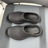 卡賓洞洞鞋男夏季新款3D打印套腳拖鞋百搭外穿涼拖鞋男輕便防滑沙灘鞋 黑色 40 曬單實(shí)拍圖
