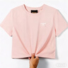 BOY LONDON夏女士短袖經(jīng)典logo簡(jiǎn)約純色修身顯瘦T恤W01001 粉色 M 曬單實(shí)拍圖
