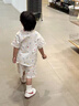 FIDQIOG國際品牌男童夏裝新款純棉卡通襯衫潮童裝 白色  襯衫+褲子 150 cm 曬單實拍圖