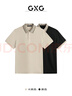 GXG男裝 夏時尚撞色純棉男士翻領(lǐng)Polo衫短袖 黑色1 185/XXL 曬單實拍圖