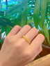 六桂福珠寶 LIU GUI FU JEWELRY黃金戒指999足金玫瑰花純金活口實心素圈女戒情侶生日禮物送女友 金重約2.25g 足金玫瑰戒指 曬單實拍圖