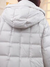 珂萊蒂爾冬季女裝御寒保暖鴨絨連帽羽絨服外套 本白 M 曬單實(shí)拍圖
