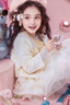 哈羅小黃鴨（G.DUCKKIDS）女童小香風(fēng)背心裙蛋糕裙兒童公主裙女寶寶花童蓬蓬裙套裝生日禮服 白金色兩件套女童小香風(fēng)套裝裙 110 cm 曬單實拍圖