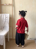 DOMIAMIAKIDS2025新款寶寶表演服禮服兒童漢服改良夏季男女童古裝短袖唐裝 女童（套裝） 100 【建議身高91-100cm】 曬單實(shí)拍圖