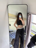 斤慕美式辣妹運(yùn)動(dòng)工裝褲子女士寬松拖地高腰直筒闊腿休閑百搭2025新款 黑色工裝褲女 M 曬單實(shí)拍圖