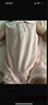 鯨魚阿唔 夏季嬰兒衣服純棉短袖連體衣女男寶寶哈衣爬爬服0-2歲嬰 紫色花朵 73cm 曬單實(shí)拍圖