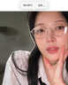CARINNewJeans同款近視眼鏡框女可配度數(shù)男女款超輕商務(wù)風(fēng)鈦鏡框Edell Edell C3 玫瑰金 曬單實(shí)拍圖