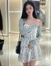 FEISIMI夏季2025新款法式連衣裙女裝衣服夏天小個(gè)子顯瘦套裝兩件套裙子 吊帶裙+開衫 M 曬單實(shí)拍圖