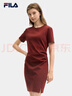 FILA 斐樂官方女裝針織連衣裙2025夏季新款時(shí)尚休閑簡(jiǎn)約修身T恤裙子 赤土紅棕-BN L 170/88A/L 曬單實(shí)拍圖