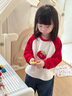 幼歌（YOUGE）嬰幼兒2025秋季新款親膚柔軟衛(wèi)衣寬松舒適長(zhǎng)袖上衣可愛(ài) 紅色 90 cm 曬單實(shí)拍圖