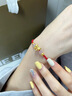 中國黃金（CHINA GOLD）黃金手鏈女足金在逃公主手飾蝴蝶結情人情人節生日禮物送女朋友 【精選好禮】在逃公主手鏈【紅繩】約0.55g 曬單實(shí)拍圖