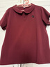 蒂羅藍艦短袖t恤女夏季新款高端天絲棉帶領(lǐng)T恤衫寬松休閑洋氣娃娃領(lǐng)上衣女 酒紅色 4XL 【建議140-155斤】 曬單實(shí)拍圖