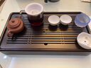 瀾春江實(shí)木茶盤家用簡約辦公室黑檀木茶臺茶海盛水蓄水小茶臺水杯托盤 黑檀木茶盤【35*32】 曬單實(shí)拍圖