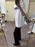卡圖弛美式柳葉彎刀微喇牛仔褲男夏季潮流高街vibe修身顯瘦窄版長褲子 黑色 XL 曬單實(shí)拍圖