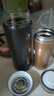 天喜（TIANXI）玻璃杯帶茶隔塑玻杯大容量茶水分離泡茶杯子節(jié)日禮物黑色380ml 曬單實拍圖