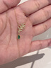 廷亮珠寶 黃金羽毛 天然祖母綠項(xiàng)鏈0.25克拉18k金鑲鉆彩色寶石設(shè)計(jì)款 現(xiàn)貨(套鏈) 曬單實(shí)拍圖
