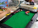 脘錸兒童家用大號桌球臺大人小孩室內桌游親子互動(dòng)小型仿真臺球桌玩具 禮盒：加大號2桿16球+接球盤(pán)送收納袋 曬單實(shí)拍圖
