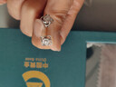 中國黃金（CHINA GOLD）鉑金鉆石耳釘女白金耳飾四葉草耳環(huán)七夕情人節(jié)禮物送女友老婆生日 [京速達(dá)]鉑金四葉草耳釘-鉆石 曬單實拍圖