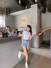 VOIC麥昆小白鞋女真皮鞋子2025新款單鞋網(wǎng)面透氣水鉆百搭運(yùn)動(dòng)休閑板鞋 粉尾水鉆 34 曬單實(shí)拍圖