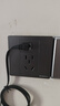 國際電工86型六6類(lèi)電腦網(wǎng)線(xiàn)寬帶帶五孔電源面板千兆網(wǎng)口網(wǎng)絡(luò )加5孔帶插座 灰色-五孔+六類(lèi)單電腦 曬單實(shí)拍圖