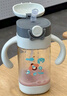 ANDYBABY吸管奶瓶一歲以上3-6歲寶寶ppsu2喝奶喝水直飲杯吸管杯兒童學飲杯 【咬吸款】綠色 330ml 送吸嘴*2+直管+背帶 曬單實拍圖