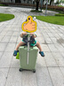 大嘴猴（Paul Frank）寶媽行李箱兒童可坐騎帶娃拉桿箱寶寶推車大容量旅行箱可坐25公斤 牛油果綠/大容量/多功能/贈坐墊 24英寸 曬單實拍圖