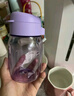 特百惠（Tupperware）嘟嘟企鵝350ML塑料杯夏季兒童可愛水杯子男女學(xué)生帶提繩 冰沙紫 曬單實拍圖