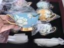 美道「繁花朵朵」骨瓷咖啡杯套裝高檔高顏值下午茶茶具陶瓷杯子禮盒 繁花朵朵-6杯碟-酒紅禮盒 曬單實拍圖