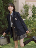 MAGIOPY2025新款韓系英倫學(xué)院風(fēng)JK制服外套襯衣裙子穿搭三件套裝 開衫外套+襯衣+百褶裙+領(lǐng)帶 M 曬單實(shí)拍圖